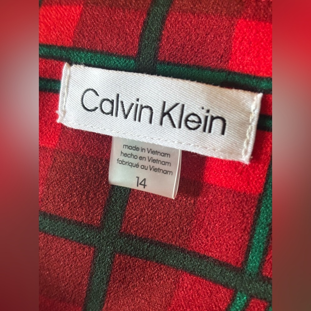 Calvin Klein Red Plaid Dress - Picture 10 of 10